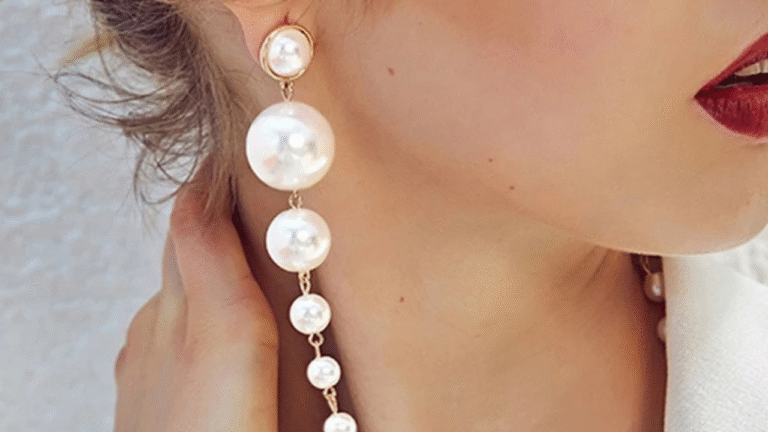 pearl drop earrings​