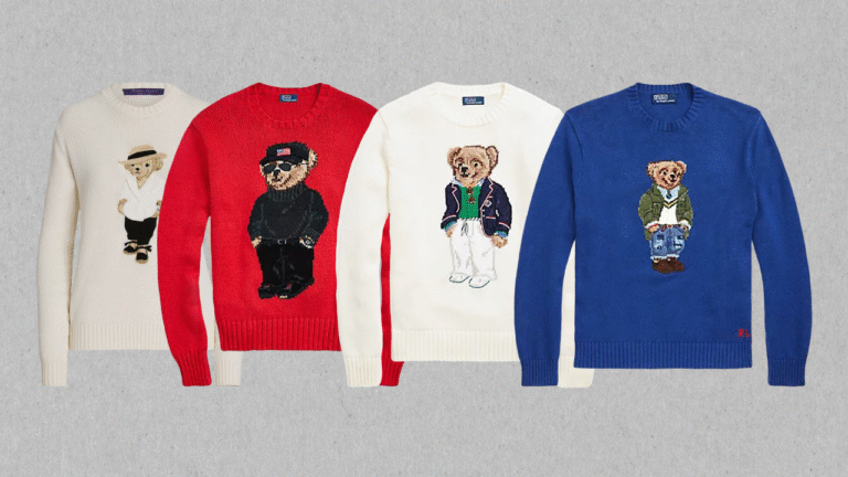 ralph lauren bear sweater​